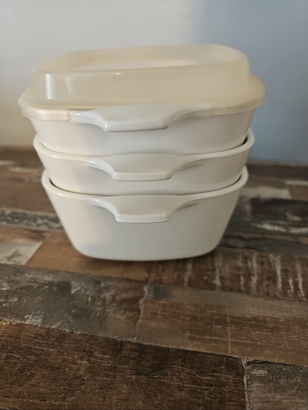 CORNINGWARE BLUE CORNFLOWER SM CASSEROLE DISHES SET OF 3 1 LID - Picture 5 of 7